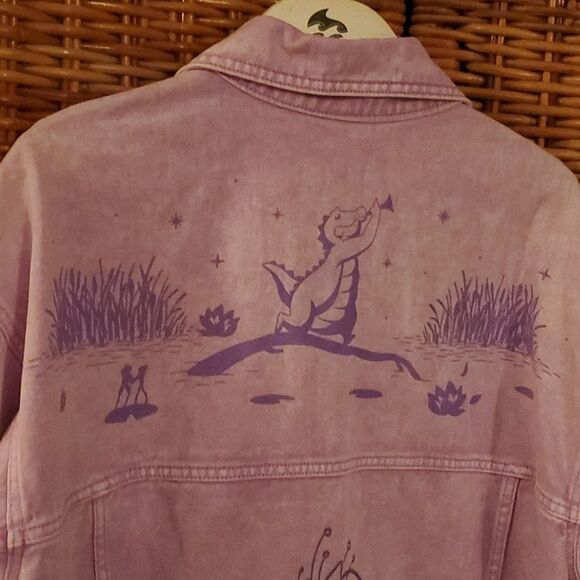 Disney Spirit Jersey Tiana and Louis Princess and The Frog Denim Jacket NWT L - Picture 3 of 9